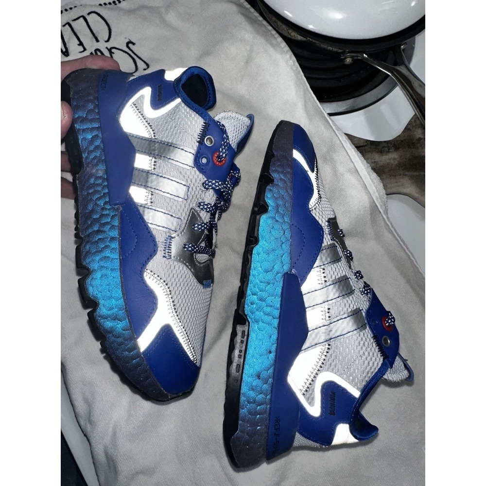 Adidas Women's Nite Joggers Space PEARL Blue 3M Size 6.5 VNDS Ultra Boost shoes